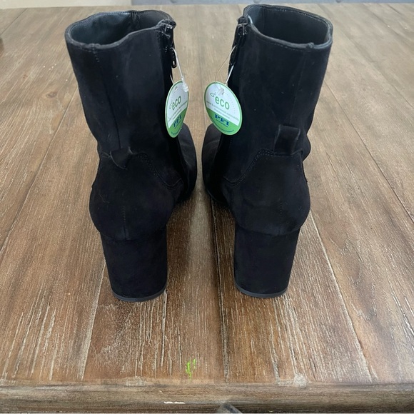 PAUL GREEN SERENA BOOT Women’s 9 Black Suede Ankle Heel Booties Square Toe - Picture 3 of 9